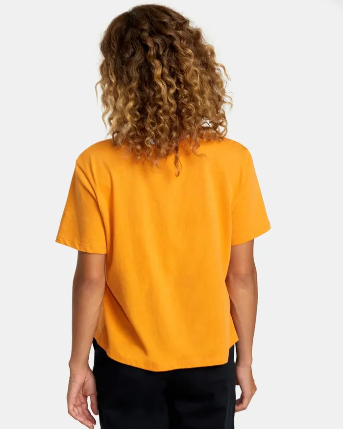 RVCA Tees Tanks Atomic Jam Tee Tangerine 8211 Women