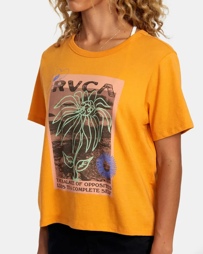 RVCA Tees Tanks Atomic Jam Tee Tangerine 8211 Women