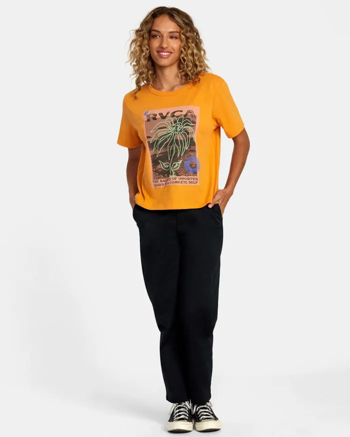 RVCA Tees Tanks Atomic Jam Tee Tangerine 8211 Women