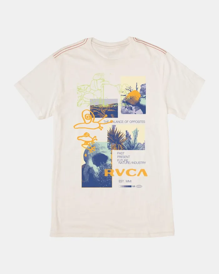 RVCA Tees Tanks Boy039s Desertscape TShirt Antique White 8211 Boys