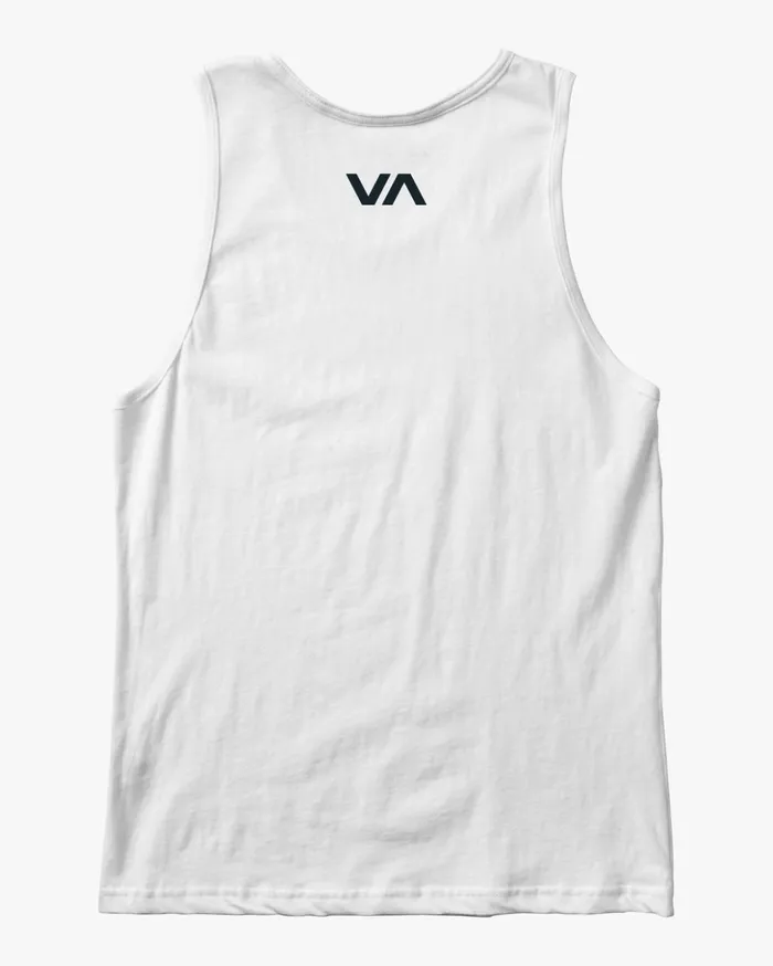 RVCA Tees Tanks Boy039s Va Rvca Blur Tank White 8211 BoysMen