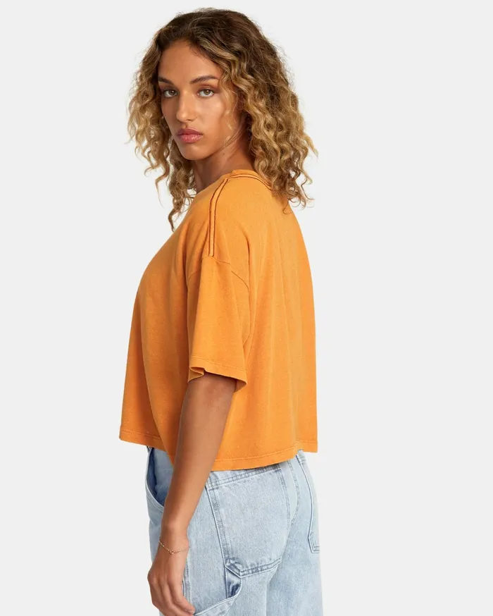 RVCA Tees Tanks Solar Eclipse Tee Tangerine 8211 Women