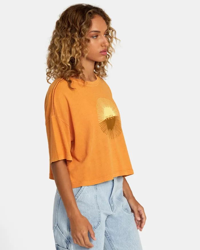 RVCA Tees Tanks Solar Eclipse Tee Tangerine 8211 Women