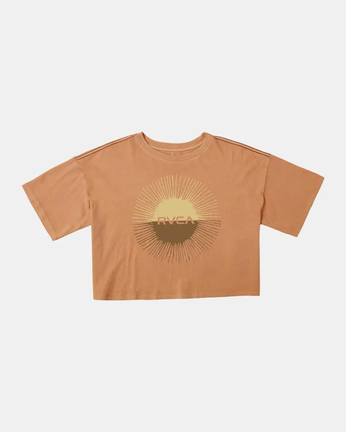 RVCA Tees Tanks Solar Eclipse Tee Tangerine 8211 Women
