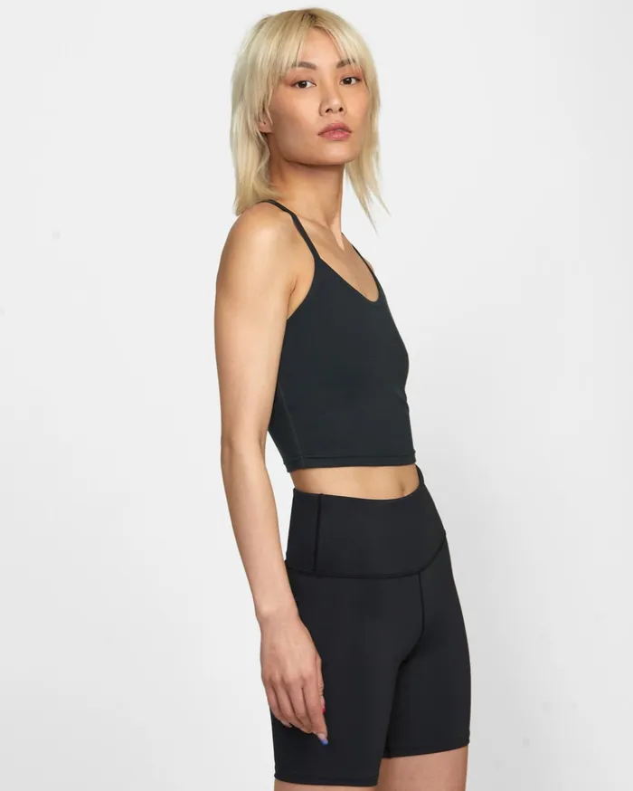 RVCA Tops Base Tank Sports Bra Black 8211 Women