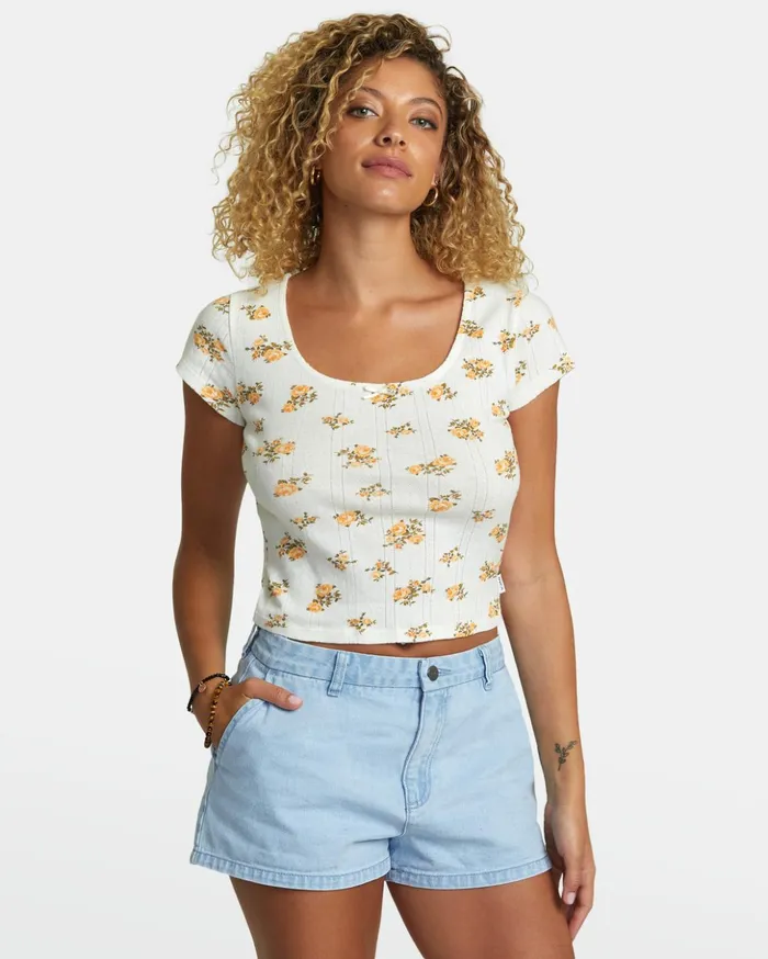 RVCA Tops Sweet Tee Whisper White 8211 Women
