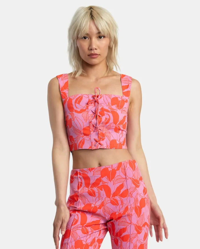RVCA Tops Villa Tank Top Cyclamen 8211 Women