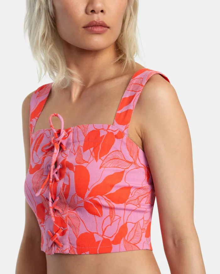 RVCA Tops Villa Tank Top Cyclamen 8211 Women