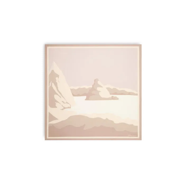 Santoni Beige Silk Scarf WomenMen Small Leather Goods