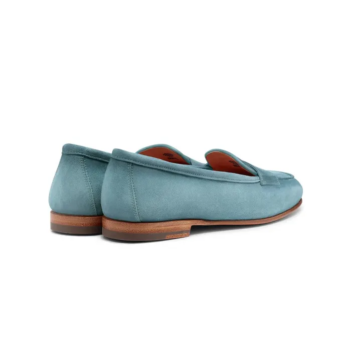 Santoni Beige Suede Carla Loafer Women Loafers