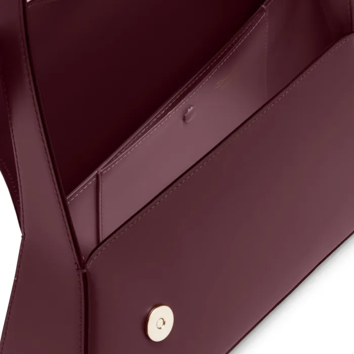 Santoni Burgundy Leather Thepluto Bag Women Bags