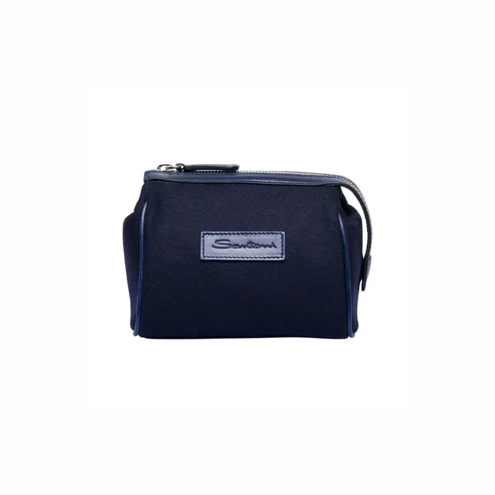 Santoni Cream Cloth And Brush Kit With Wool Pouch WomenMen Travel Kit