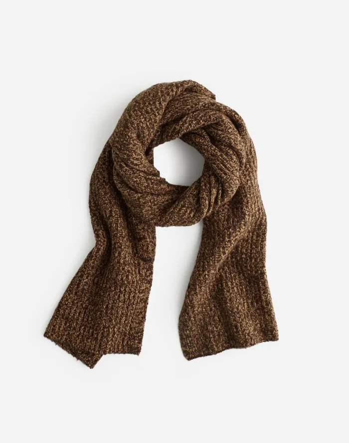Scarves Women Madewell CottonBlend Scarf Dark Carob