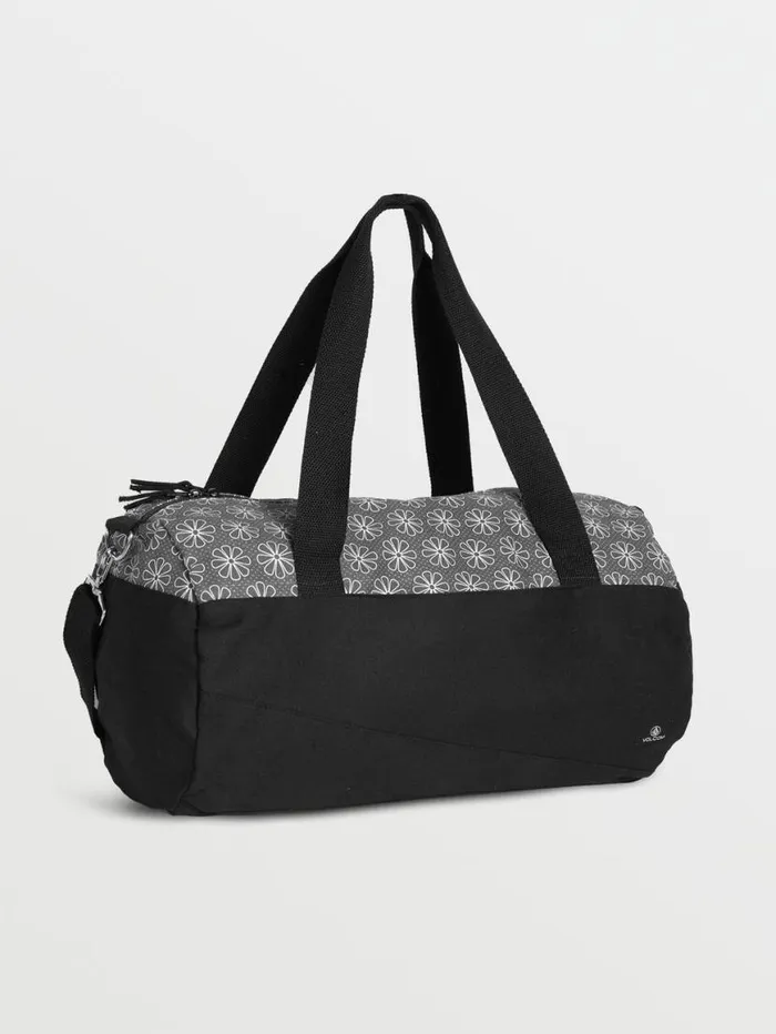 Schoolyard Canvas Duffel 8211 BlackWhite Womens Volcom Bags and Backpacks