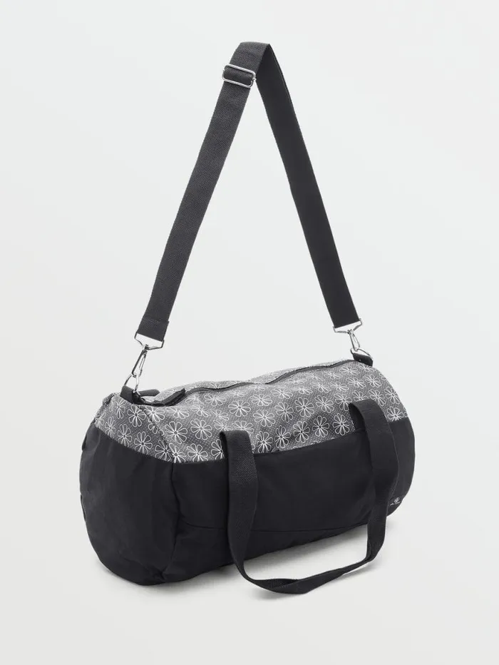 Schoolyard Canvas Duffel 8211 BlackWhite Womens Volcom Bags and Backpacks