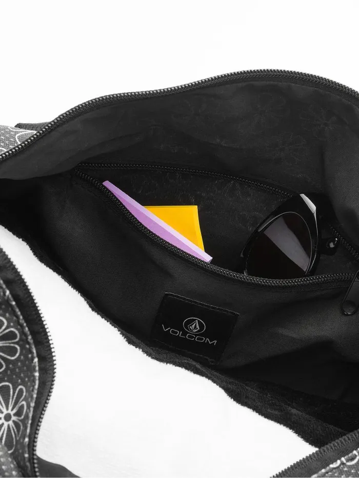 Schoolyard Canvas Duffel 8211 BlackWhite Womens Volcom Bags and Backpacks