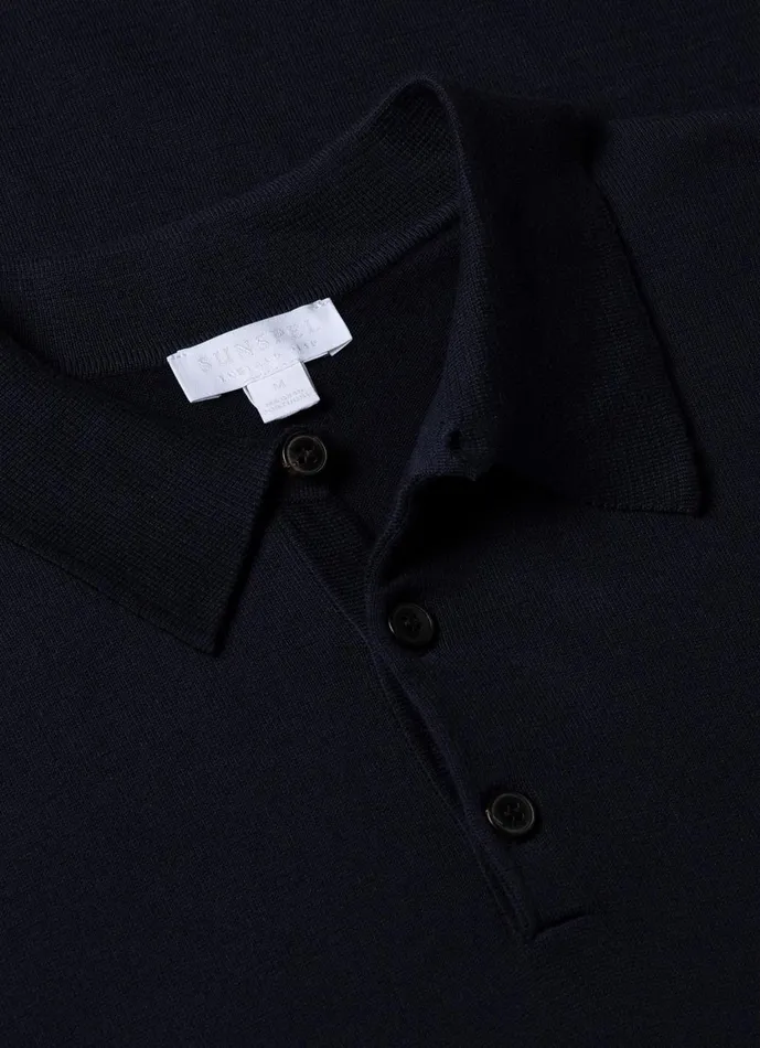 Sea Island Cotton Polo Shirt Light Navy Men SUNSPEL Polo Shirts