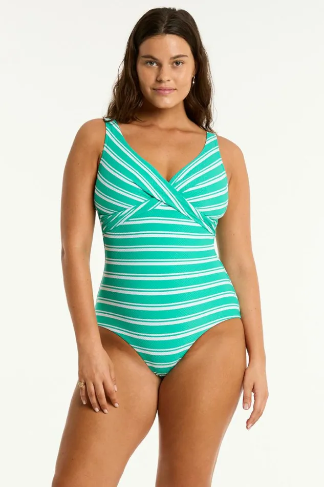 Sea Level One Pieces Biarritz Cross Front One Piece Biarritz Evergreen 8211 Women