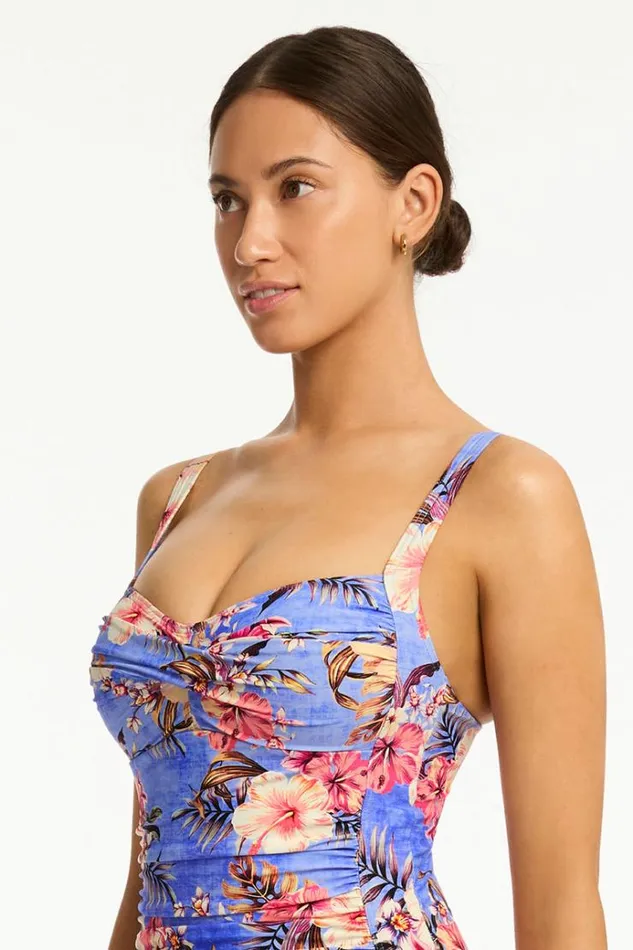 Sea Level One Pieces Blue Hawaii Twist Front One Piece Blue Hawaii 8211 Women