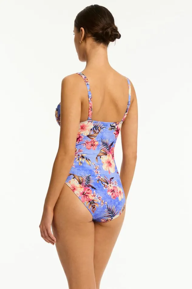 Sea Level One Pieces Blue Hawaii Twist Front One Piece Blue Hawaii 8211 Women