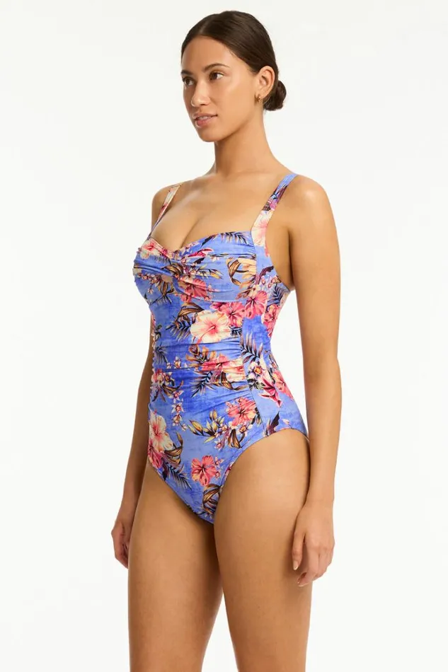 Sea Level One Pieces Blue Hawaii Twist Front One Piece Blue Hawaii 8211 Women