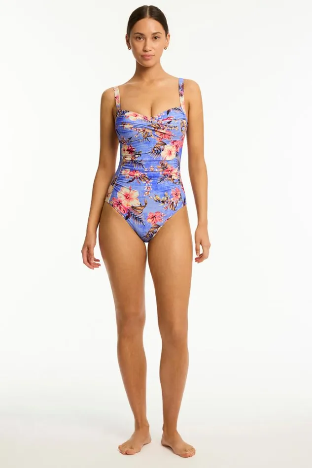 Sea Level One Pieces Blue Hawaii Twist Front One Piece Blue Hawaii 8211 Women