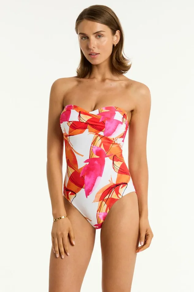 Sea Level One Pieces Sublime Twist Bandeau One Piece Sublime Flame 8211 Women