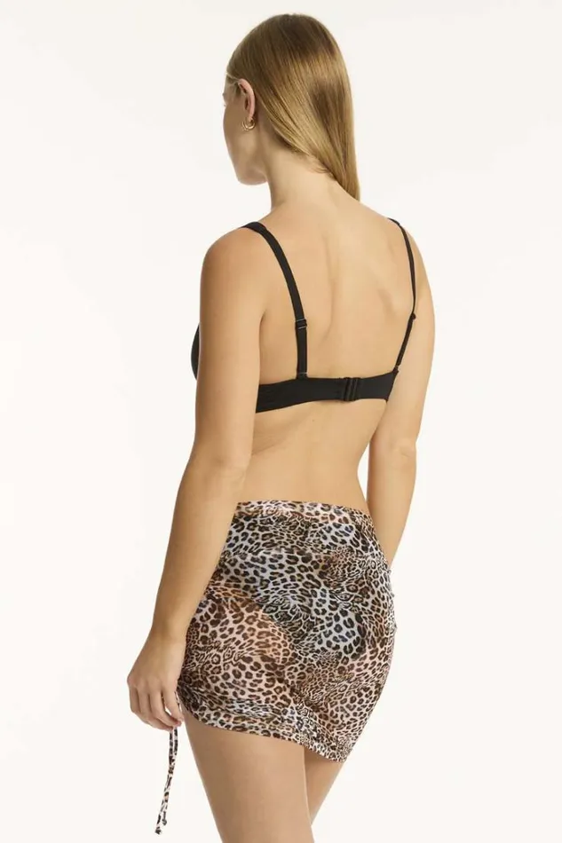 Sea Level Sustainable Swim Congo Drawstring Mini Mesh Skirt Congo 8211 Women
