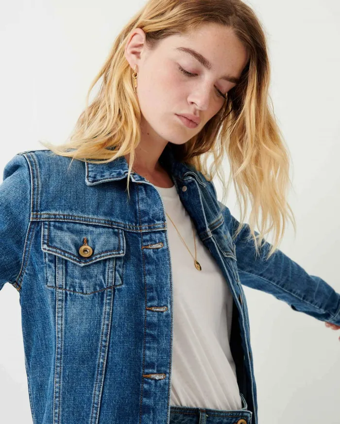 Sessn Womens Jackets Montgomery Vintage Blue