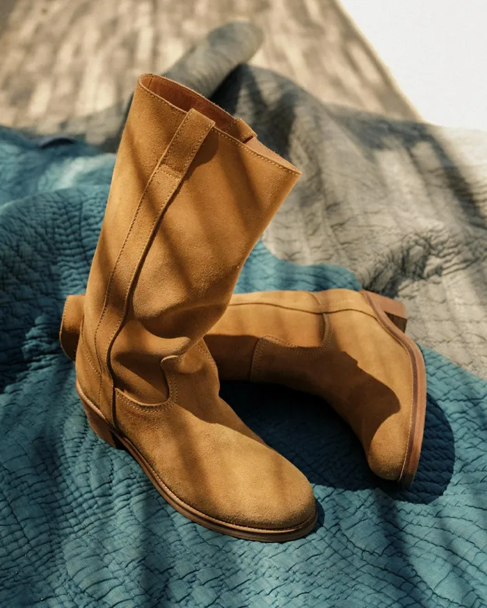 Sessn Womens Shoes Sara alta Honey suede Casaul