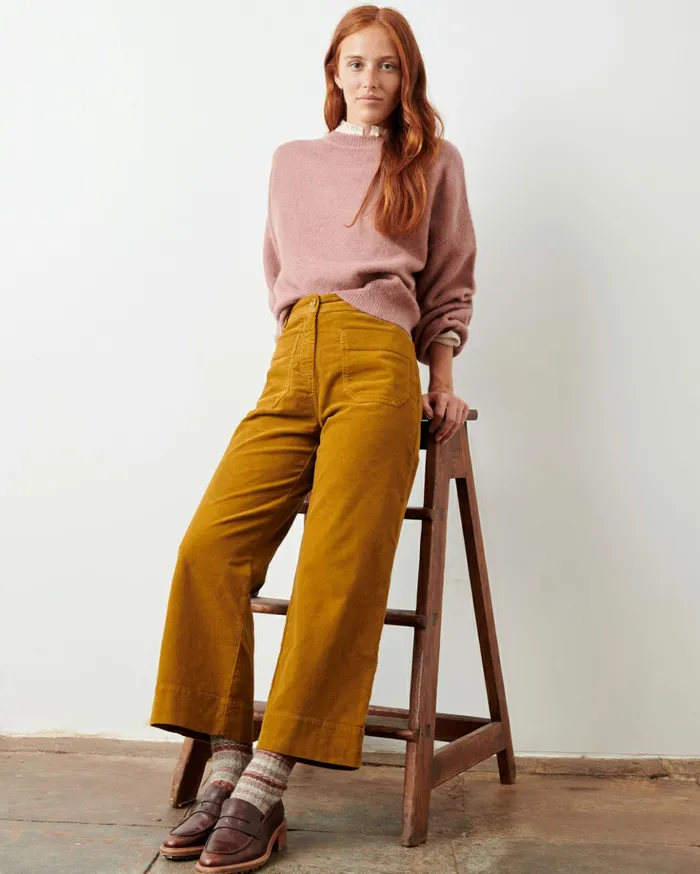 Sessn Womens Trousers Hudson street Honey Gold