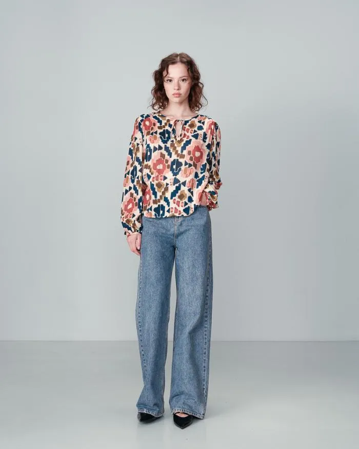 SHIRT BEIGE NOLENE Shop Grace and Mila Patterned Blouses