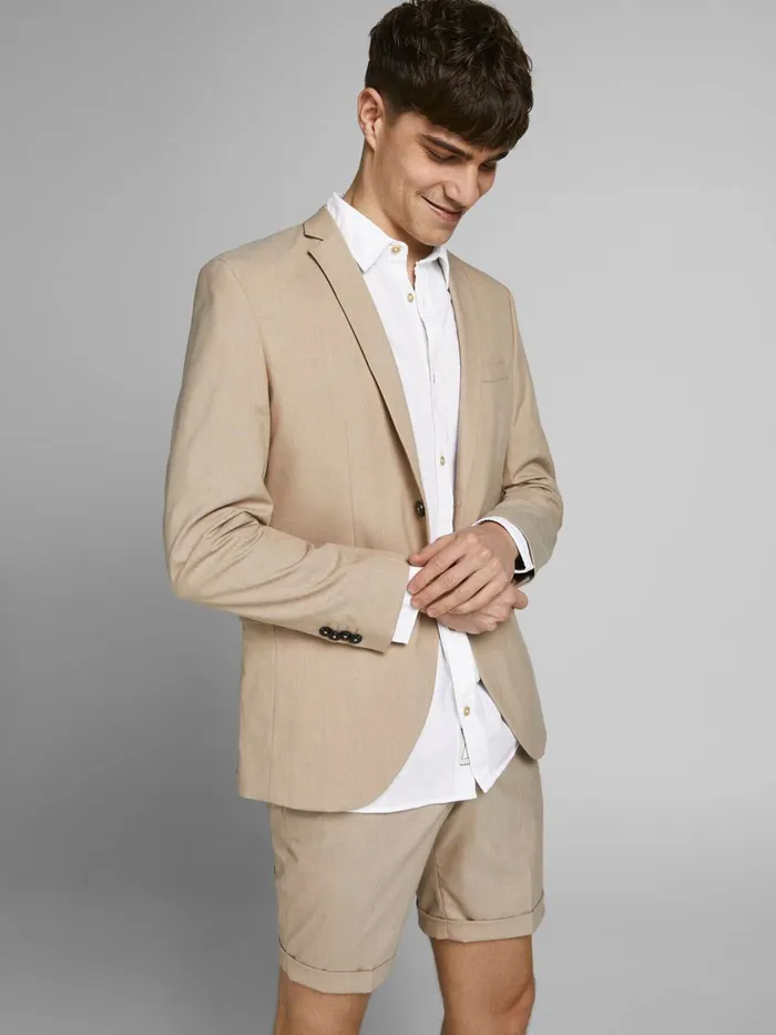 Shirts JACK and JONES Mens LIGHTWEIGHT LINEN SHIRT White White Gift Ideas