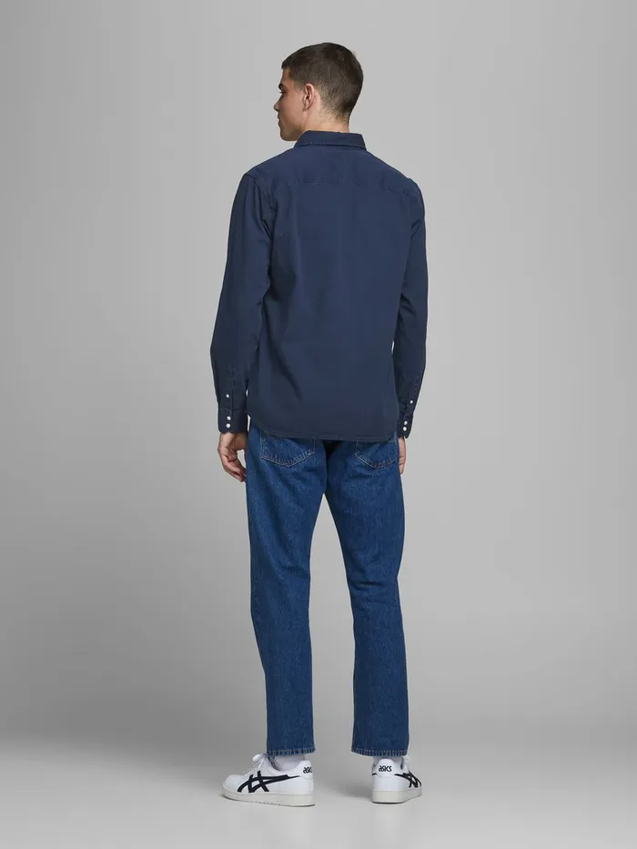 Shirts JACK and JONES Mens WESTERNINSPIRED SHIRT Blue Navy Blazer Casaul