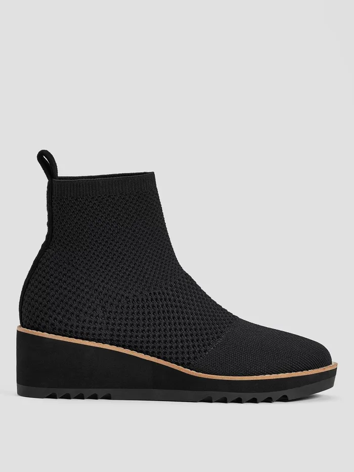 Shoes Women Eileen Fisher London Recycled Stretch Knit Bootie Black