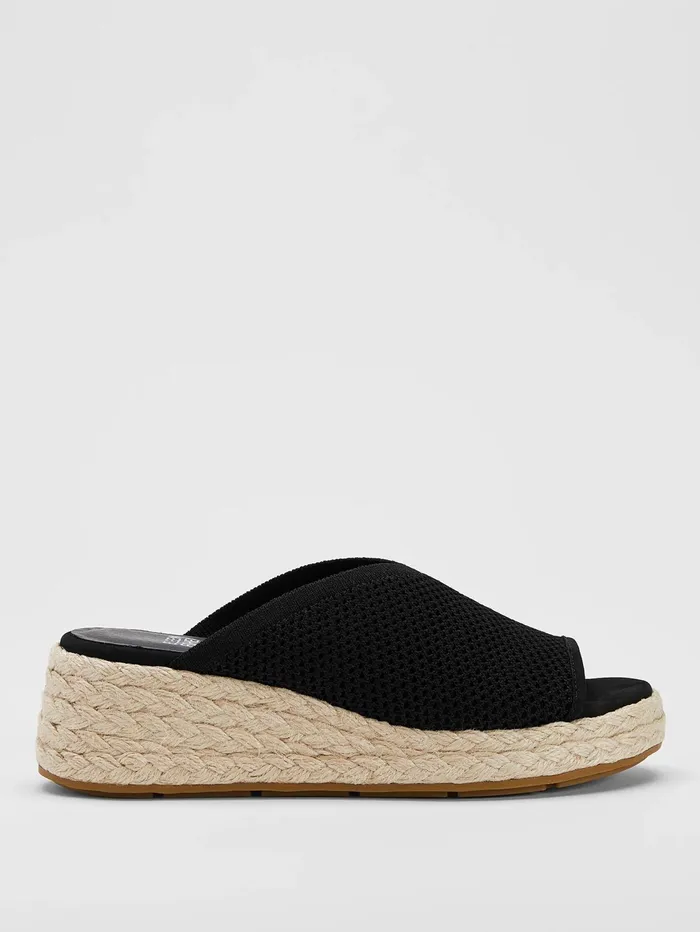Shoes Women Eileen Fisher Tali Recycled Stretch Knit Espadrille Wedge Sandal Black Shoes Women Eileen Fisher Tali Recycled Stretch Knit Espadrille Wedge Sandal Black