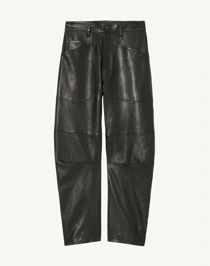 SHON LEATHER PANT Black Women Nili Lotan Pants and Shorts