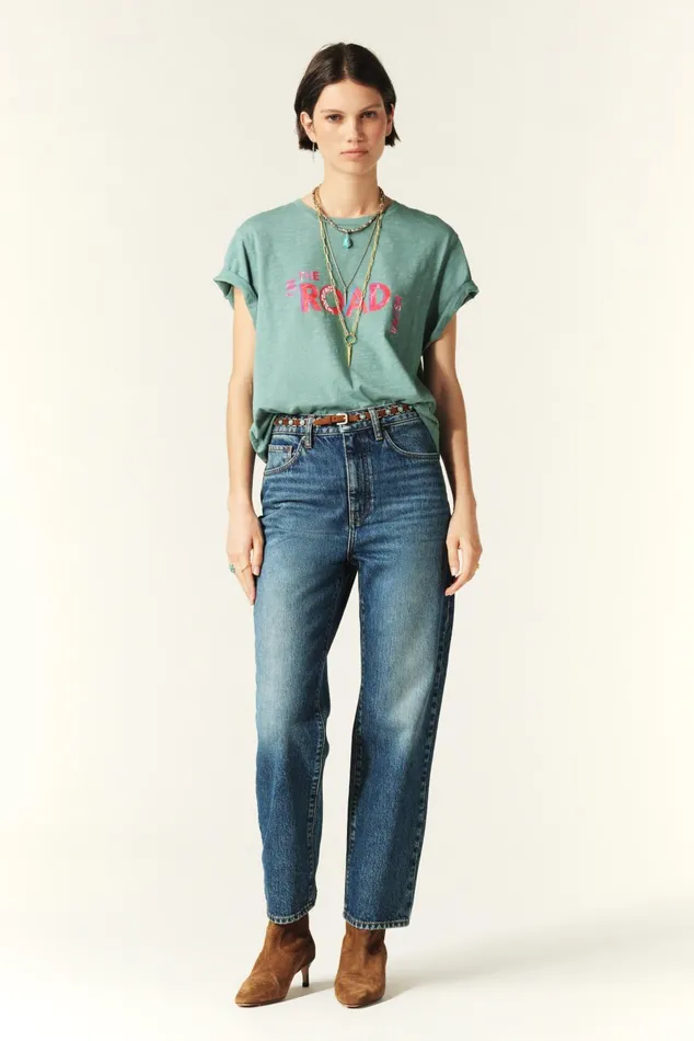 ShortSleeve Tee Shirt Mita Green Women Baandsh TShirts and Tank Tops