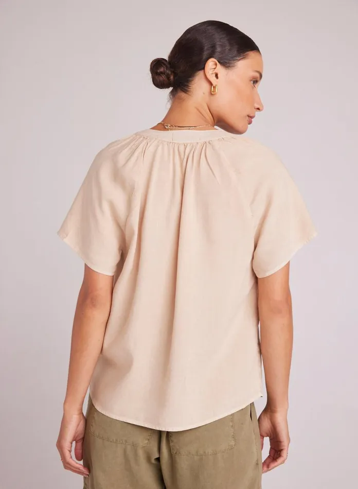 Short Sleeve Women Bella Dahl Flowy Short Sleeve Pullover 8211 Summer Khaki
