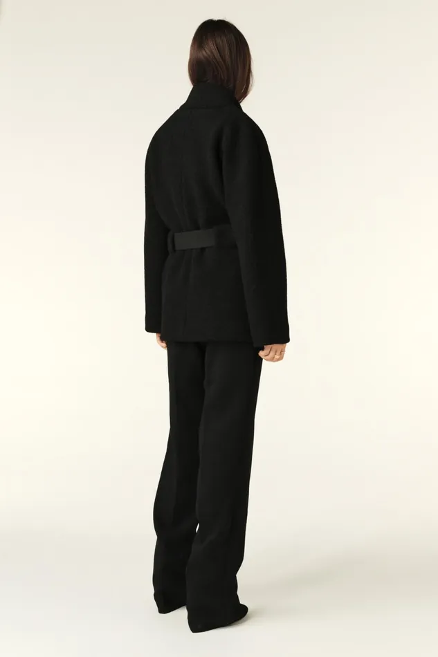 Short Tweed Coat Carole Gray Women Baandsh Jackets and Coats