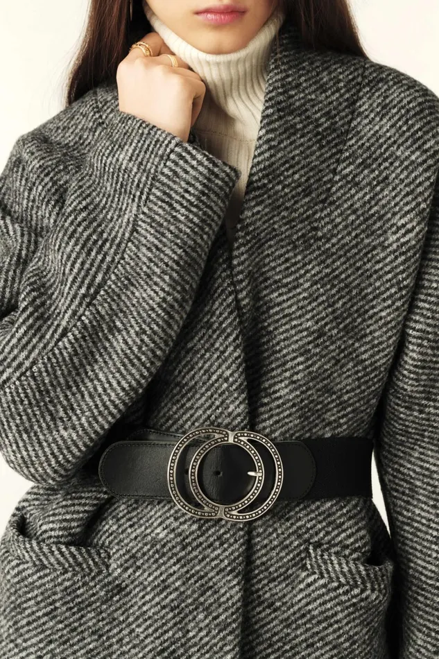 Short Tweed Coat Carole Gray Women Baandsh Jackets and Coats