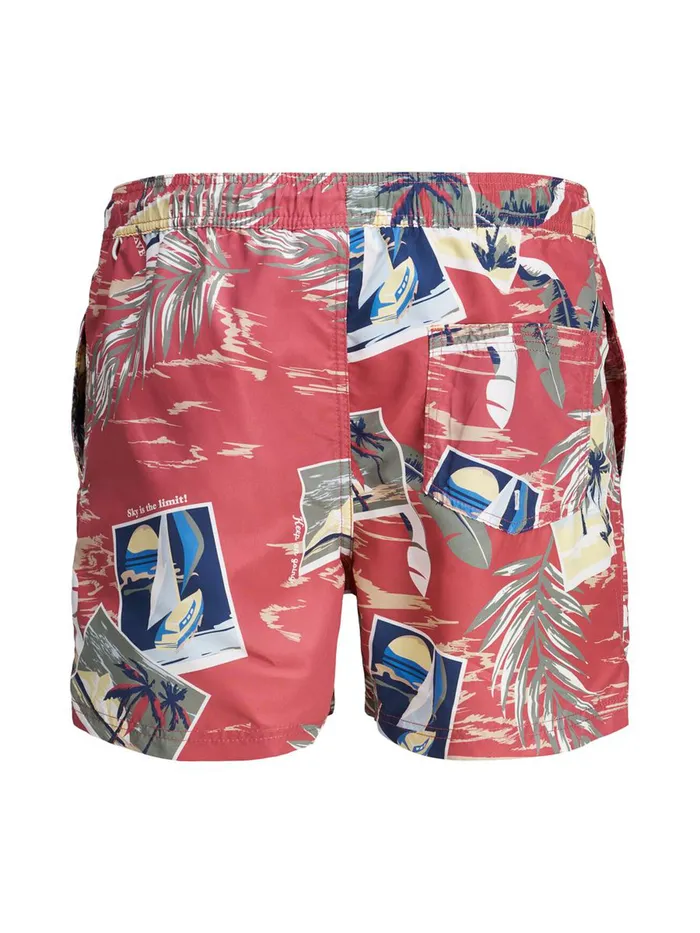 Shorts JACK and JONES Mens BALI AKM TROPICANA SWIM SHORTS Pink Slate Rose For Sale