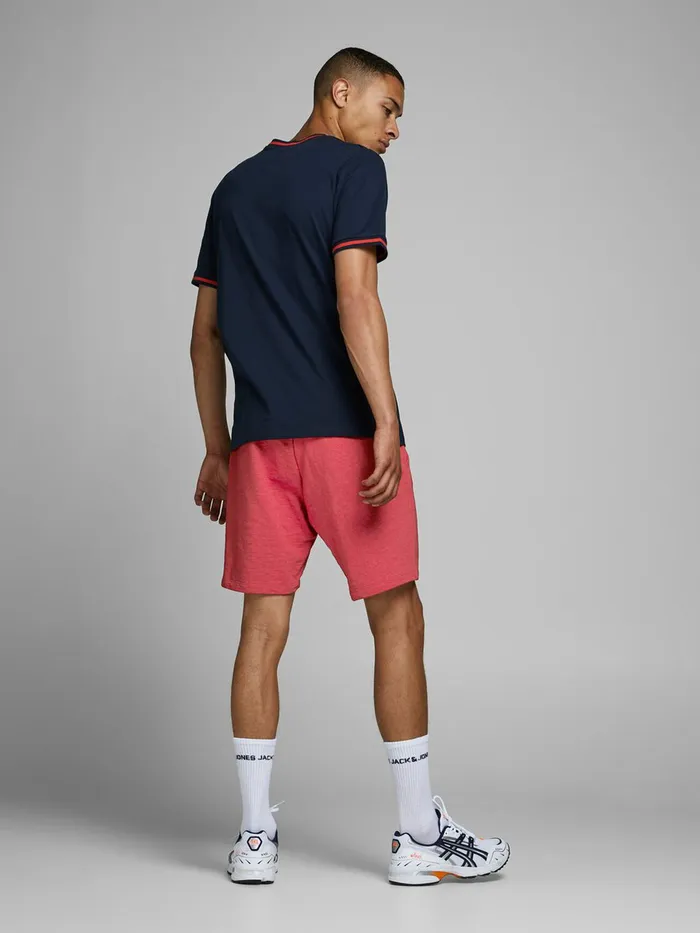 Shorts JACK and JONES Mens MELANGE SWEAT SHORTS Red Tango Red Online