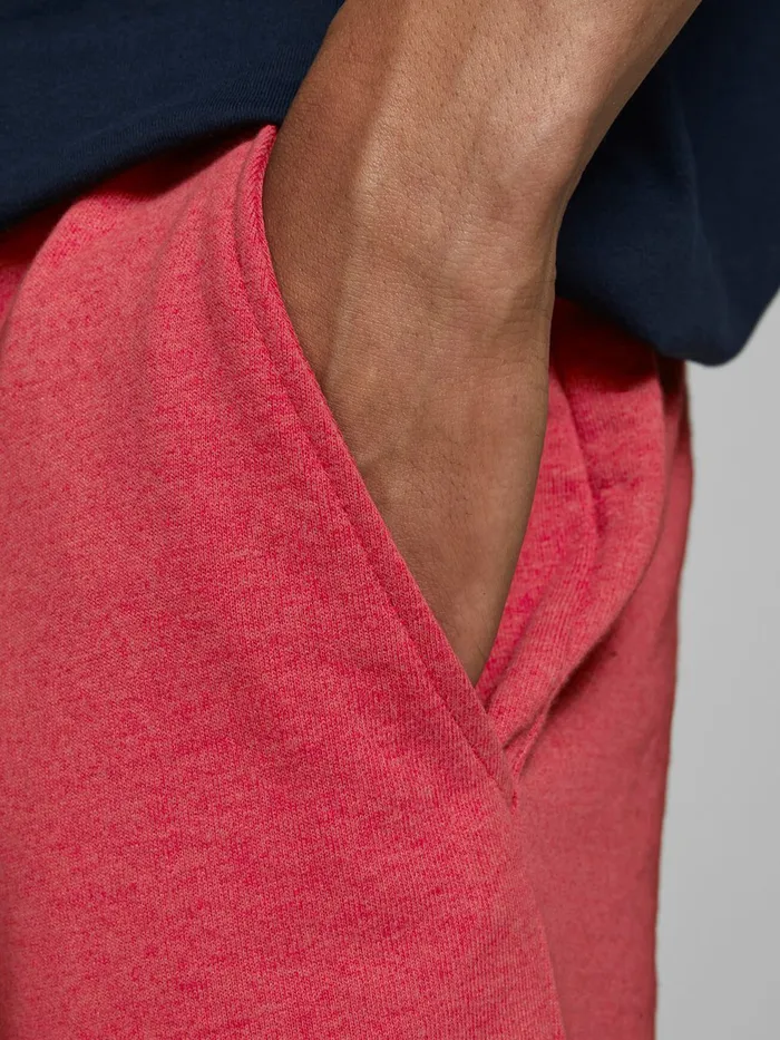 Shorts JACK and JONES Mens MELANGE SWEAT SHORTS Red Tango Red Online