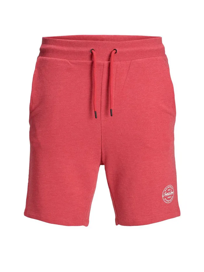 Shorts JACK and JONES Mens MELANGE SWEAT SHORTS Red Tango Red Online