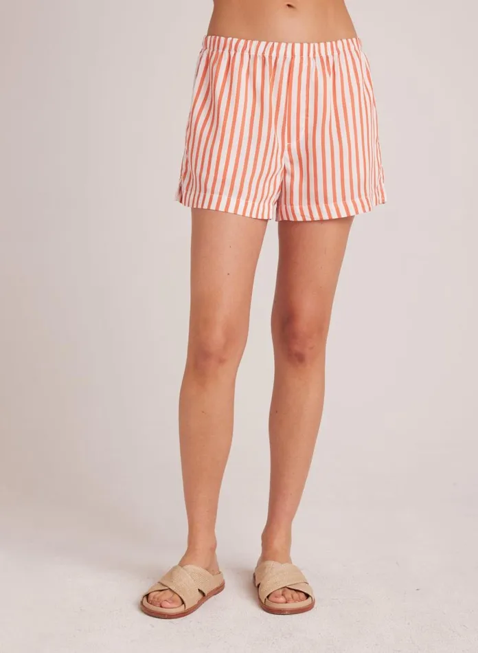 Shorts Women Bella Dahl Boxer Short 8211 Sunset Blaze Stripe