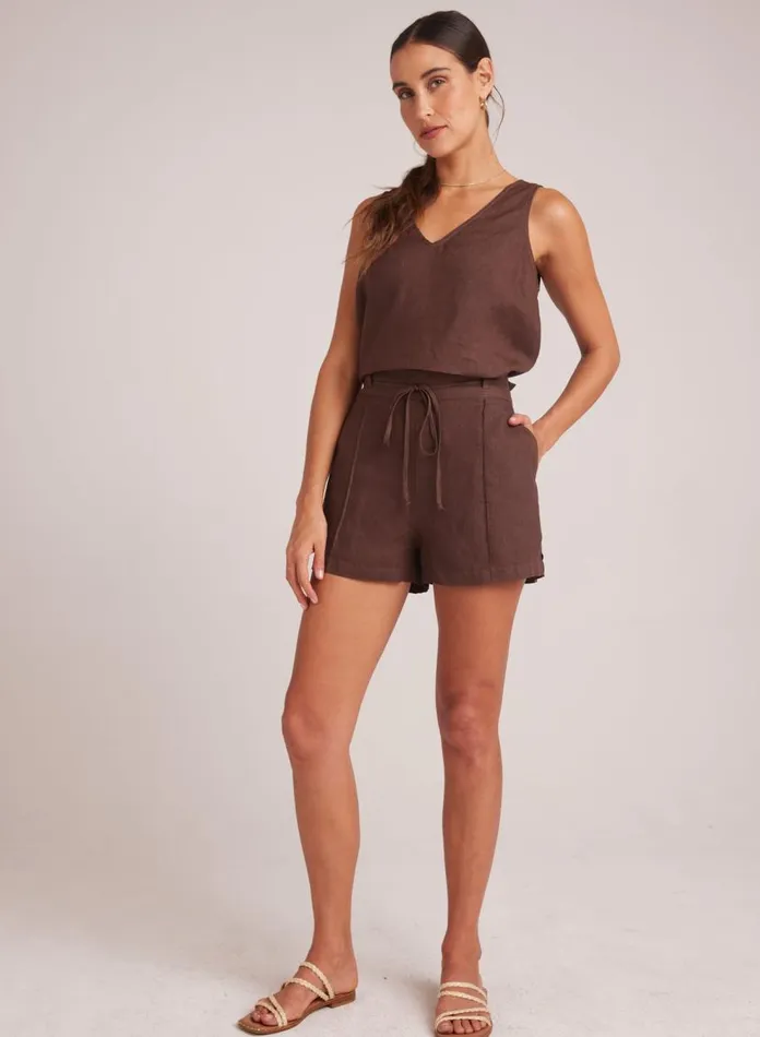 Shorts Women Bella Dahl Pintuck Short 8211 Cocoa Cabana