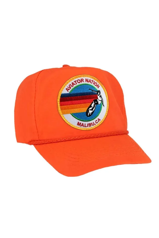Signature Malibu Vintage Nylon Trucker Hat WomenMen Aviator Nation Trucker Hats