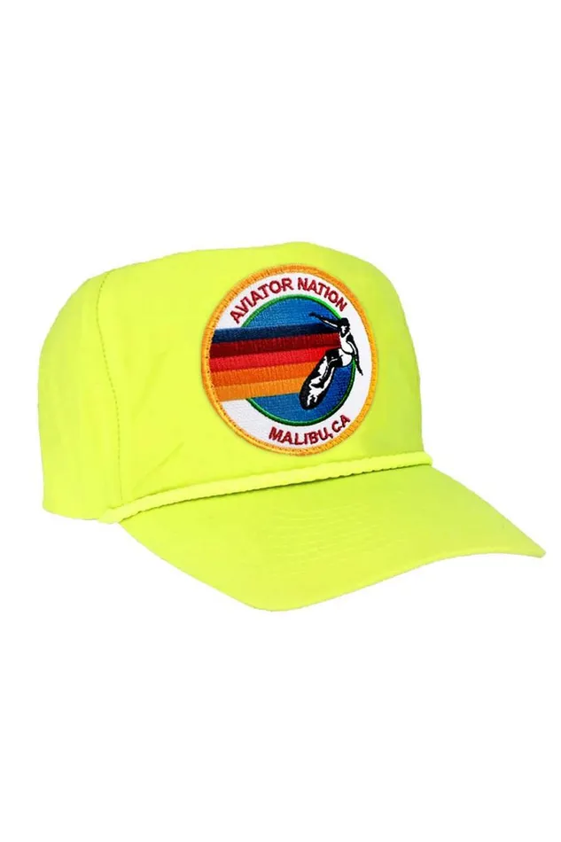 Signature Malibu Vintage Nylon Trucker Hat WomenMen Aviator Nation Trucker Hats