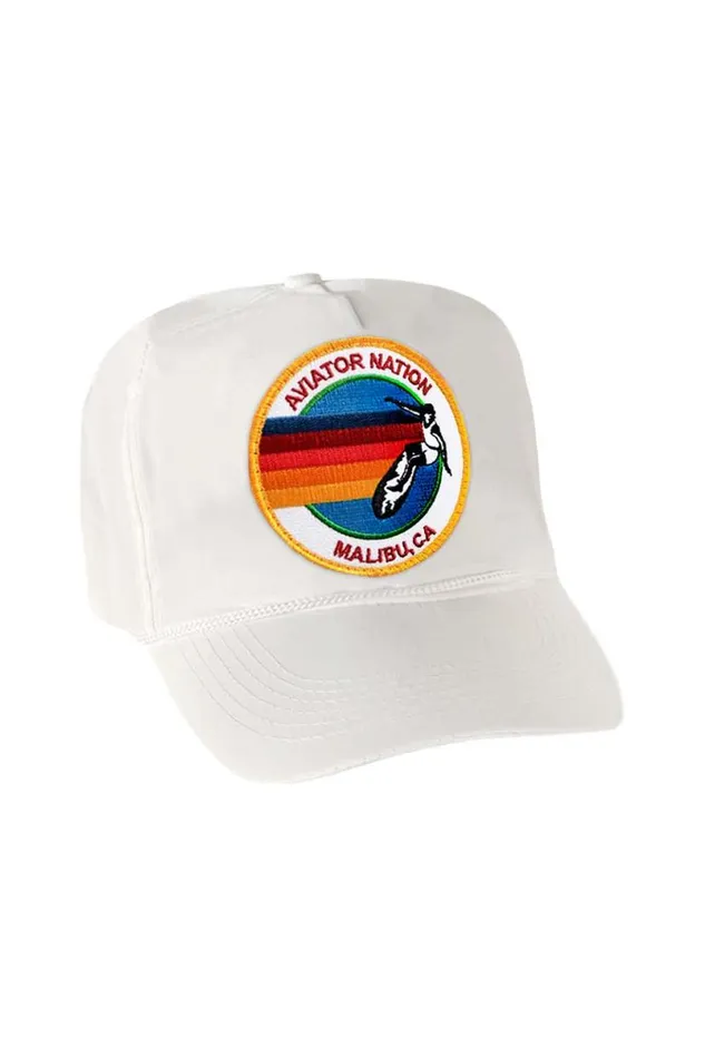 Signature Malibu Vintage Nylon Trucker Hat WomenMen Aviator Nation Trucker Hats
